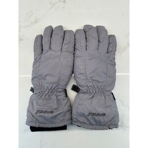 Manzella Waterproof Winter Gloves Womens Medium Gray Warm Insulated Fleece Lined